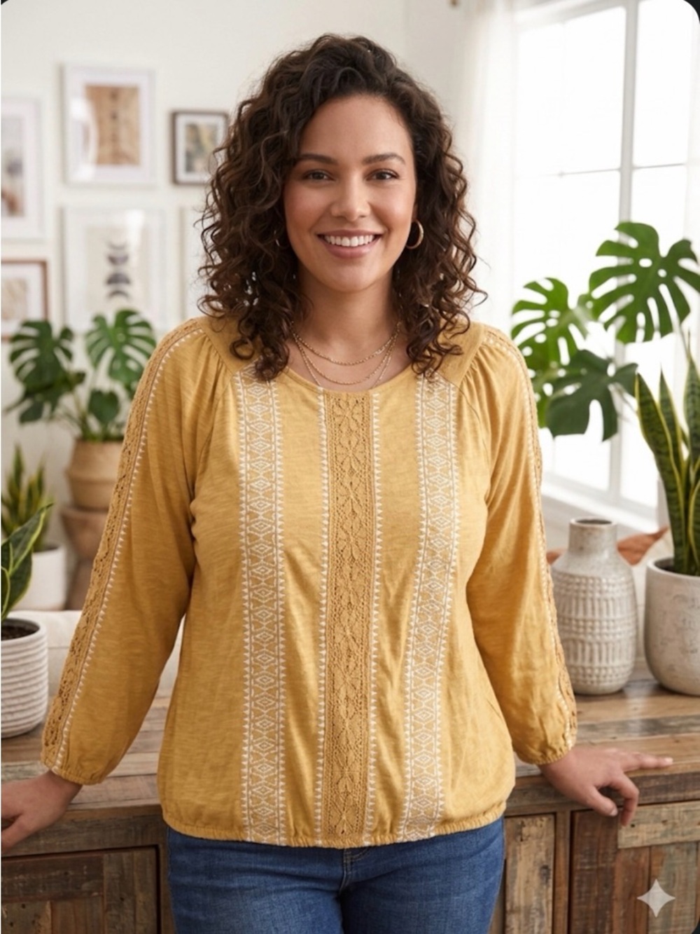 💛 Style & Co Yellow Blouse